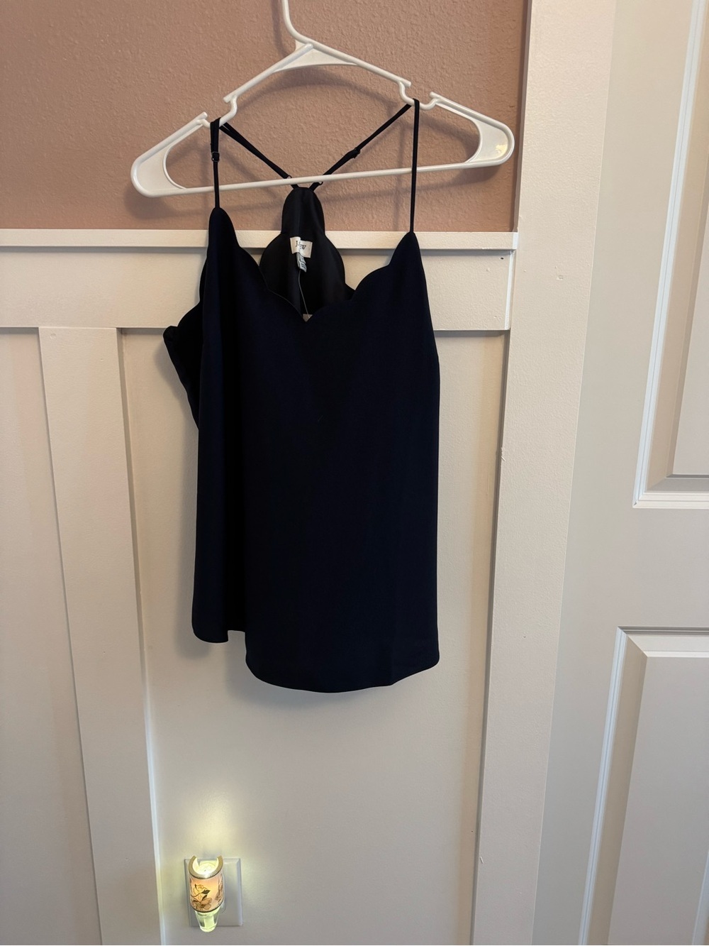 NWT J.Crew Factory Navy Scalloped Cami Tank Top Size 6